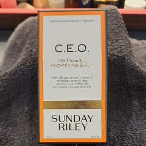 Sunday Riley C.E.O. Vitamin C Serum in Orange and White